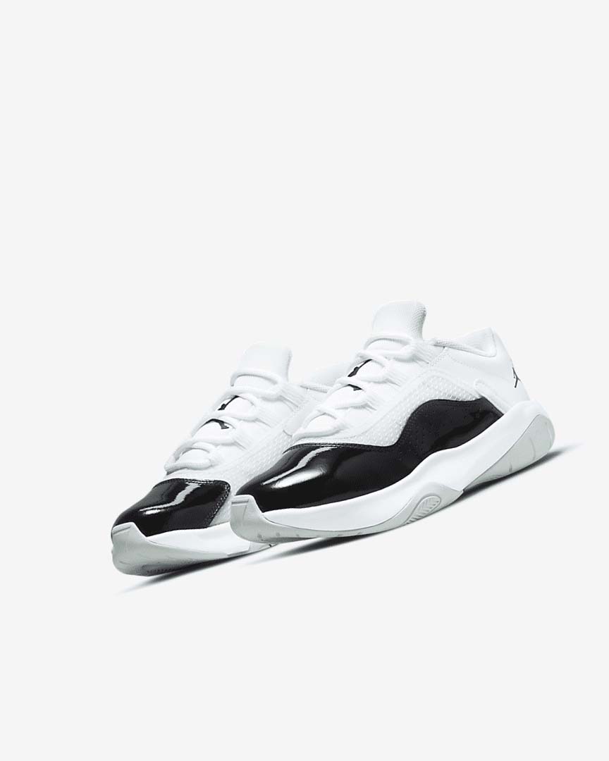 White / Green / Black Nike Air Jordan 11 CMFT Low Boys' Basketball Shoes | CA_2831