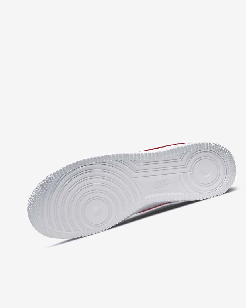 White / Green / Metal Silver / Red Nike Air Force 1 Men's Sneakers | CA_3177