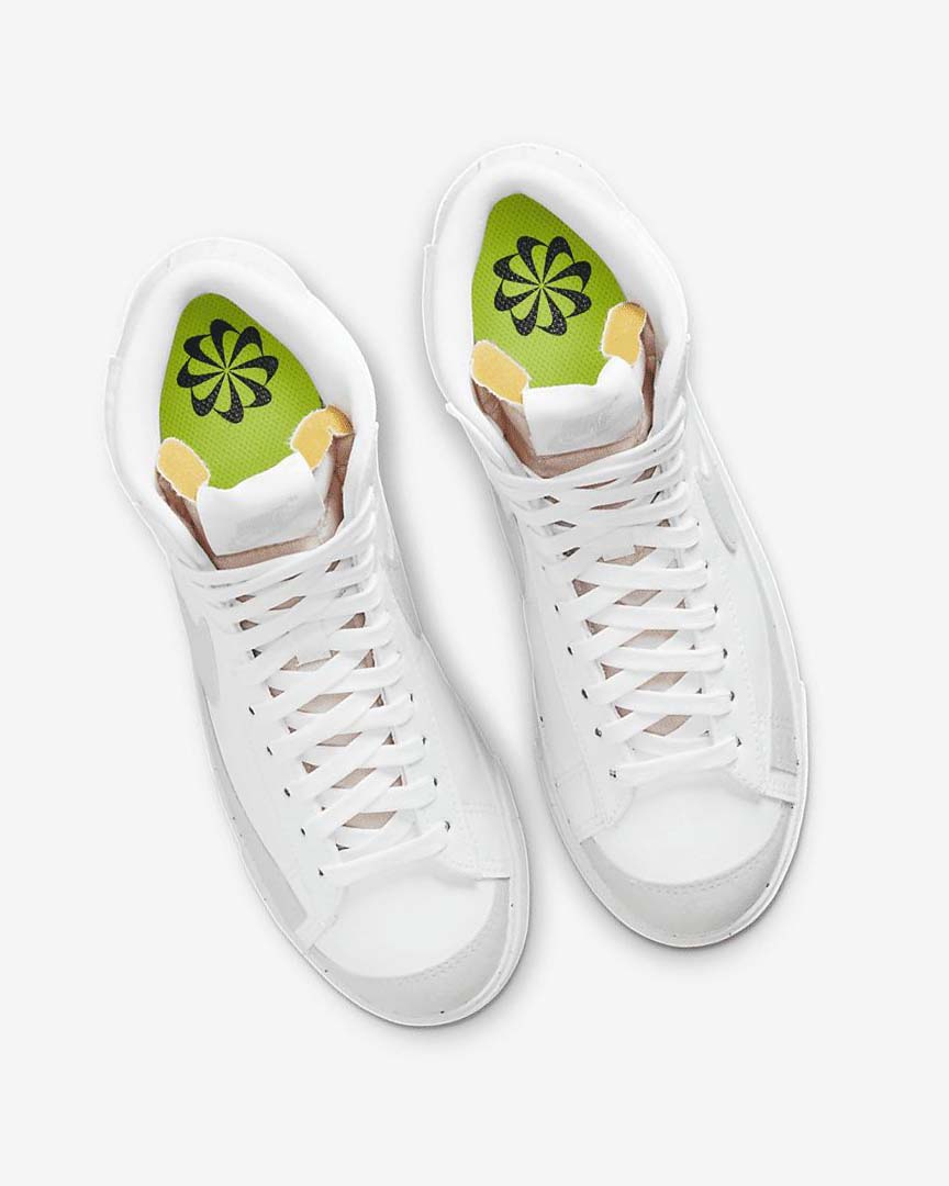 White / Green Nike Blazer Mid '77 Next Nature Women's Sneakers | CA_4563
