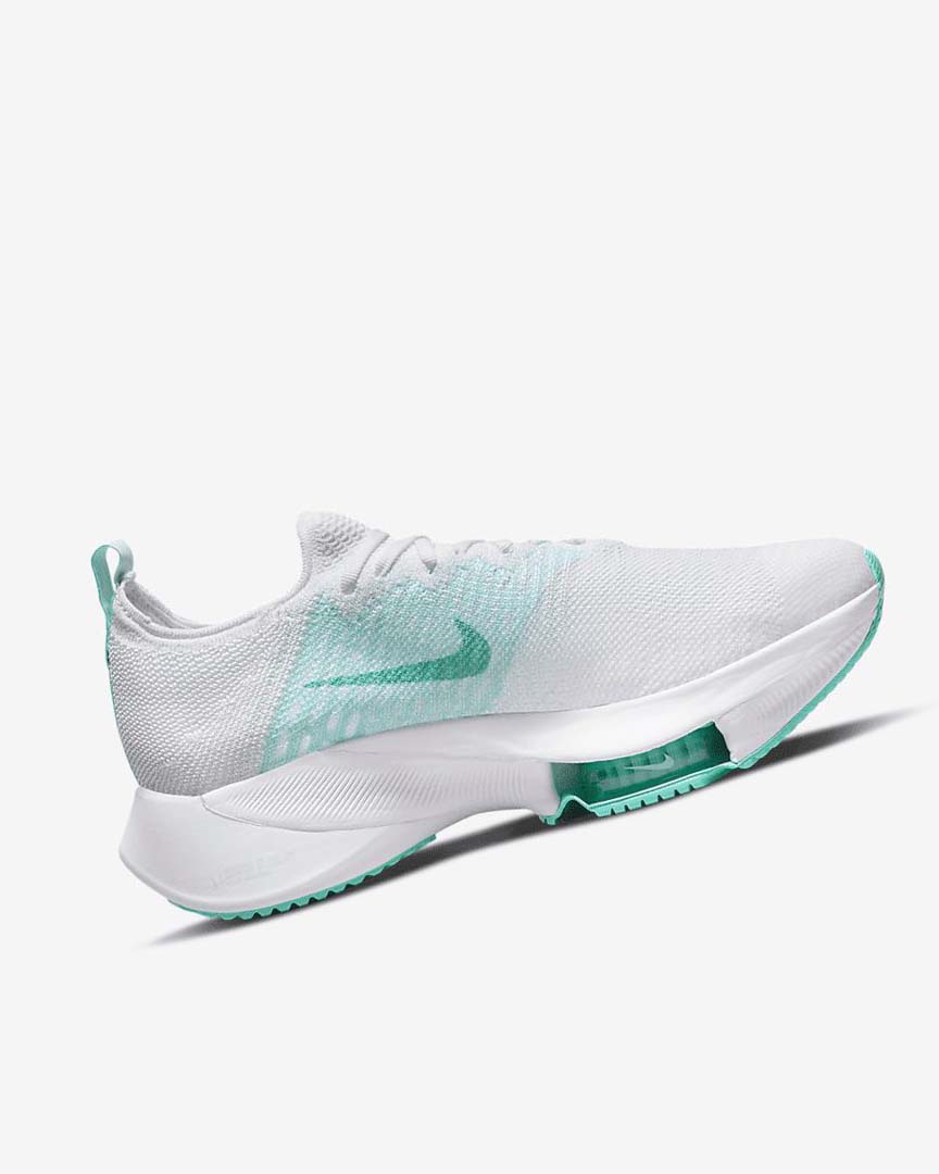 White / Green / Turquoise / Turquoise Nike Air Zoom Tempo NEXT% Women's Running Shoes | CA_5068