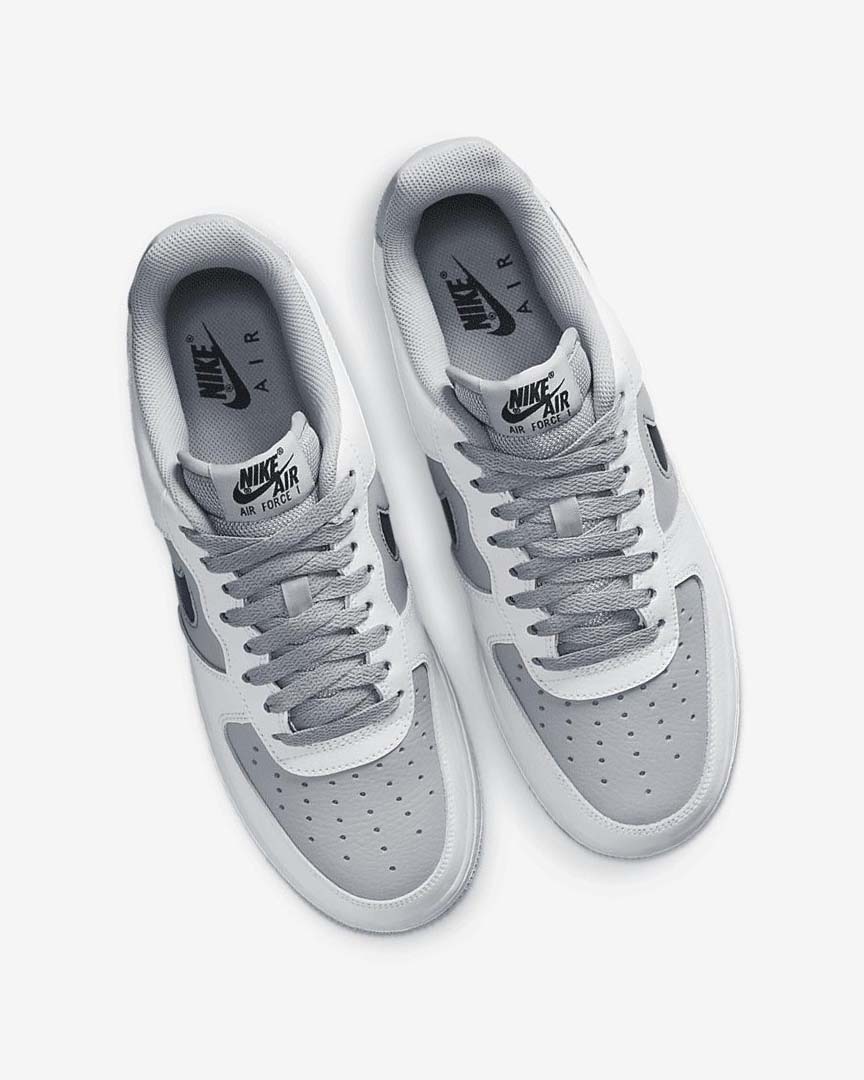 White / Grey / Black Nike Air Force 1 '07 LV8 Men's Sneakers | CA_2624