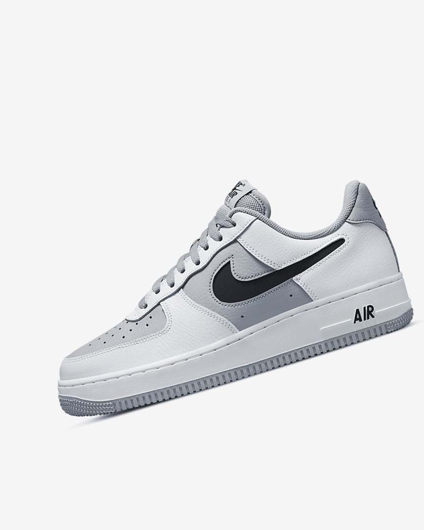 White / Grey / Black Nike Air Force 1 \'07 LV8 Men\'s Sneakers | CA_2624