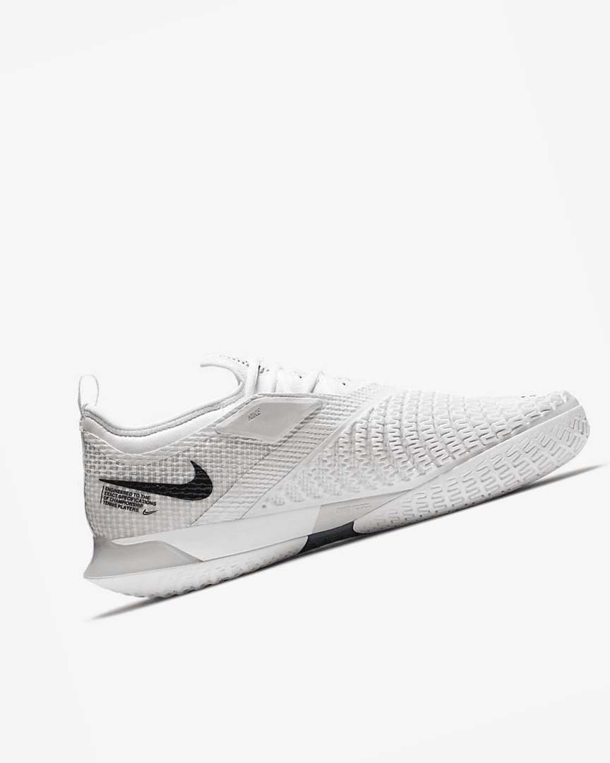 White / Grey / Black Nike Court React Vapor NXT Men's Tennis Shoes | CA_5159