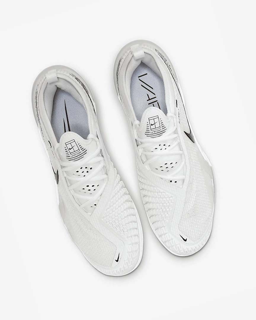 White / Grey / Black Nike Court React Vapor NXT Men's Tennis Shoes | CA_5159