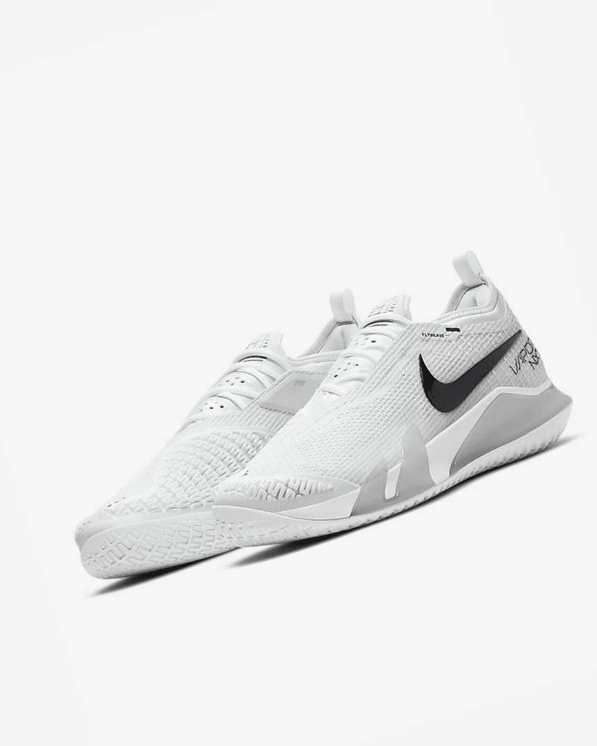 White / Grey / Black Nike Court React Vapor NXT Men's Tennis Shoes | CA_5159