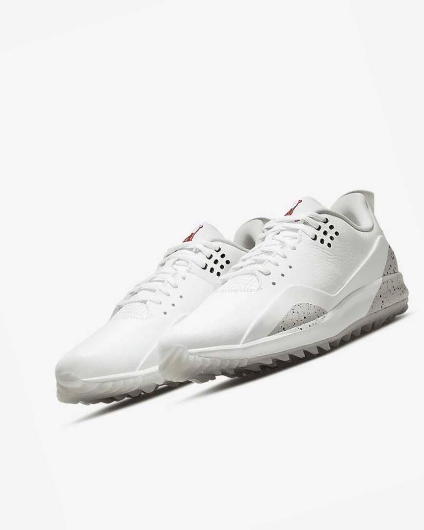 White / Grey / Black Nike Jordan ADG 3 Men's Golf Shoes | CA_4796