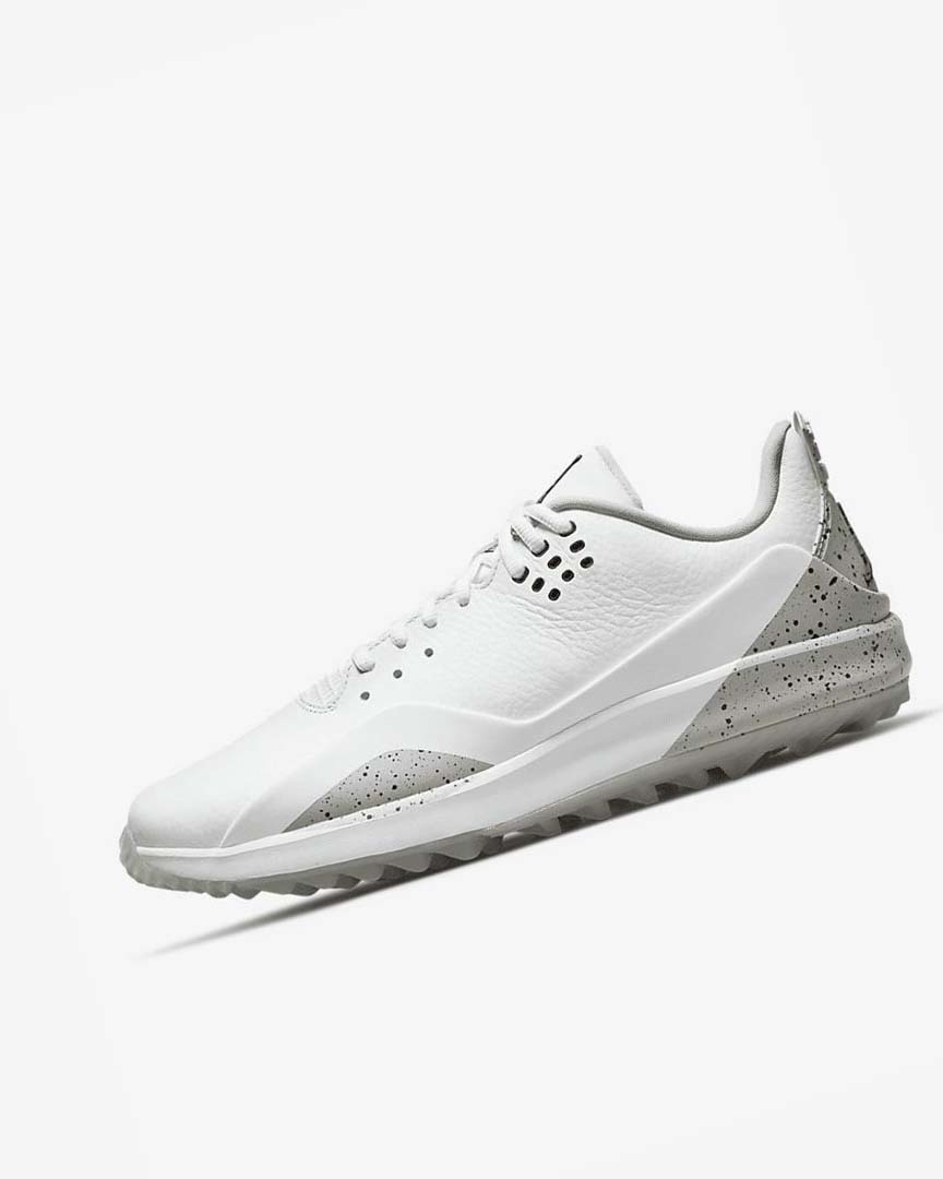 White / Grey / Black Nike Jordan ADG 3 Men\'s Golf Shoes | CA_4796