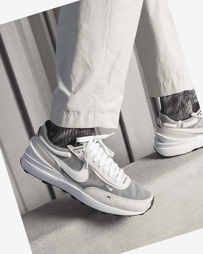 White / Grey / Black Nike Waffle One Men's Sneakers | CA_5048