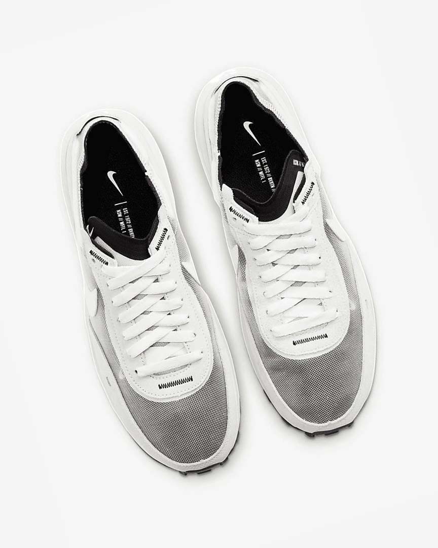 White / Grey / Black Nike Waffle One Men's Sneakers | CA_5048