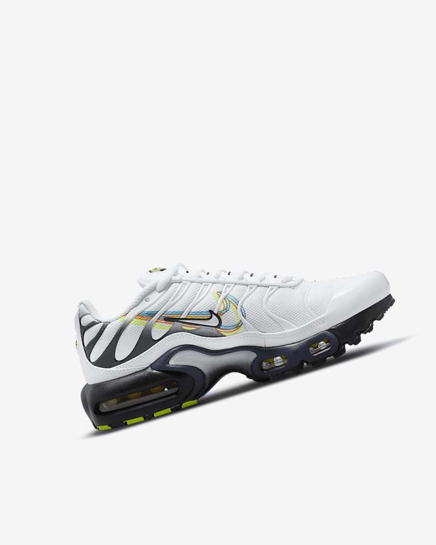 White / Grey / Blue Nike Air Max Plus Boys' Sneakers | CA_5109