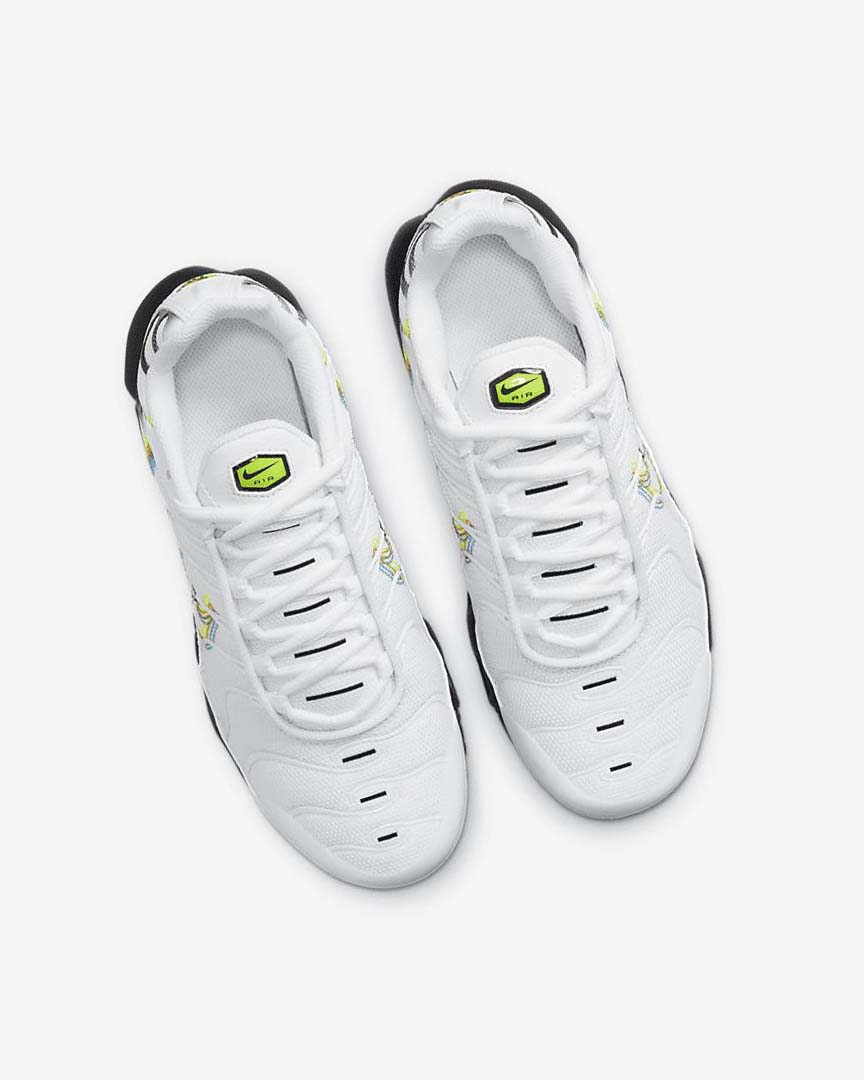 White / Grey / Blue Nike Air Max Plus Boys' Sneakers | CA_5109