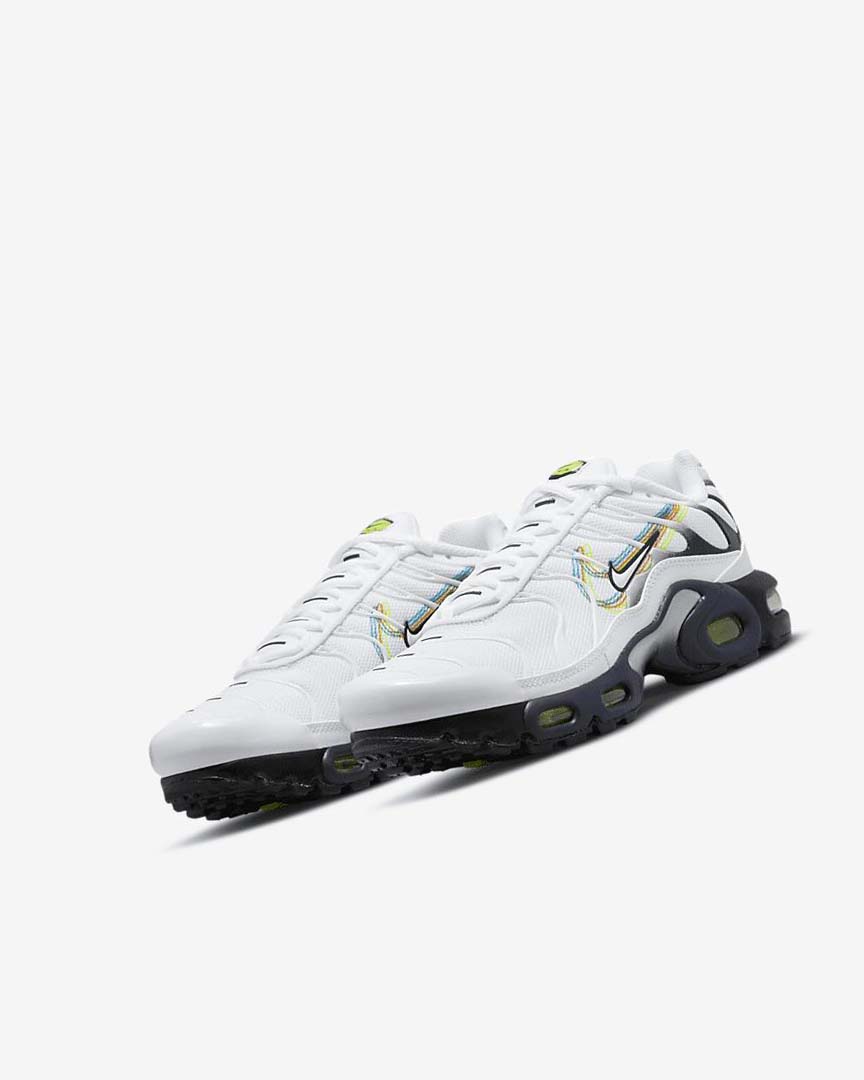 White / Grey / Blue Nike Air Max Plus Boys' Sneakers | CA_5109