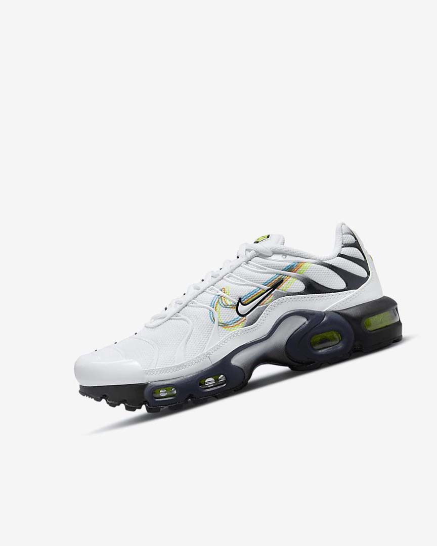 White / Grey / Blue Nike Air Max Plus Boys\' Sneakers | CA_5109