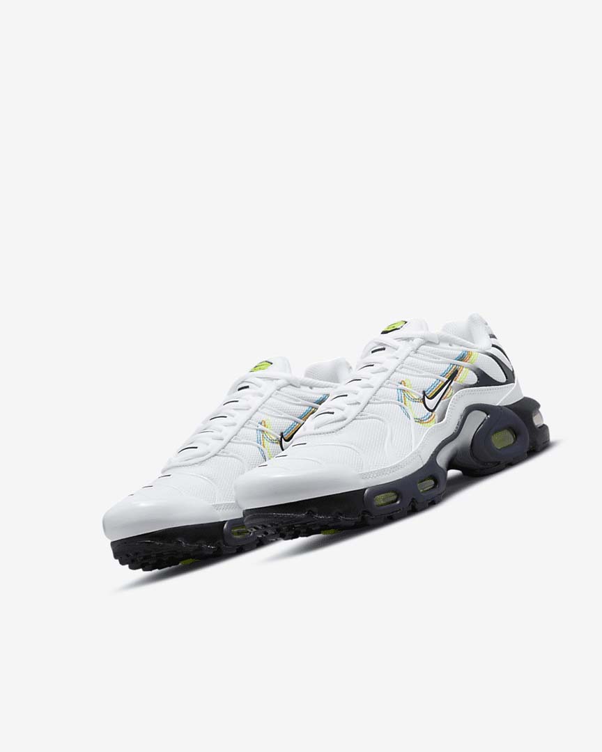White / Grey / Blue Nike Air Max Plus Girls' Sneakers | CA_5307