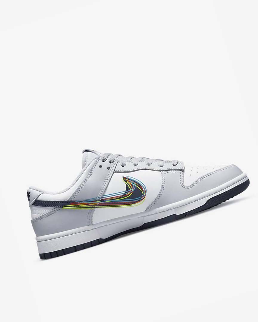 White / Grey / Blue Nike Dunk Low Men's Sneakers | CA_2415