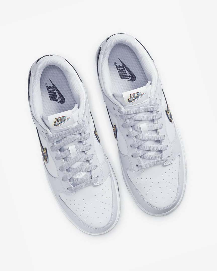 White / Grey / Blue Nike Dunk Low Men's Sneakers | CA_2415