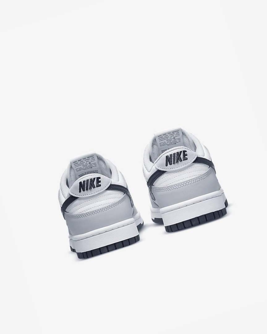 White / Grey / Blue Nike Dunk Low Men's Sneakers | CA_2415