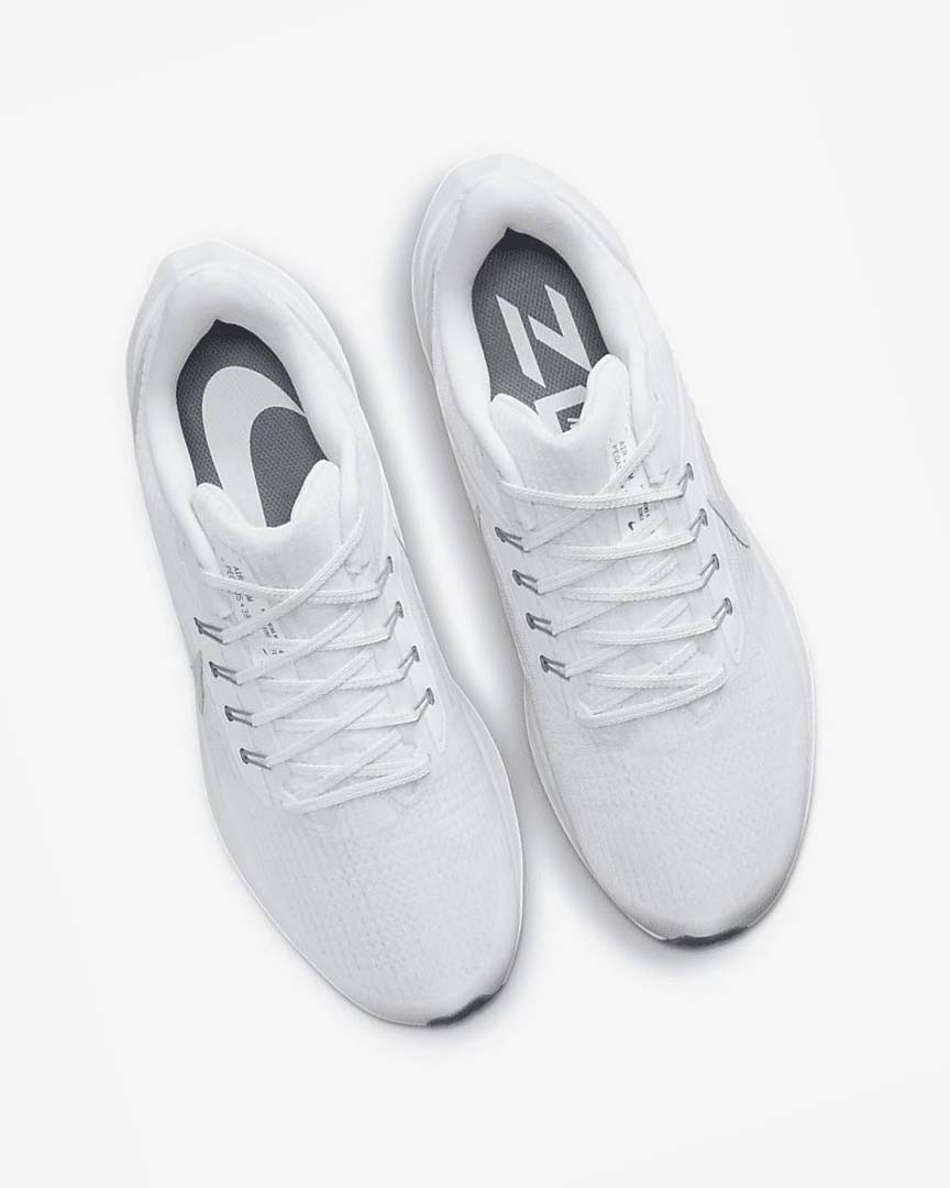 White / Grey / Grey / Grey Nike Air Zoom Pegasus 39 Men's Running Shoes | CA_2676