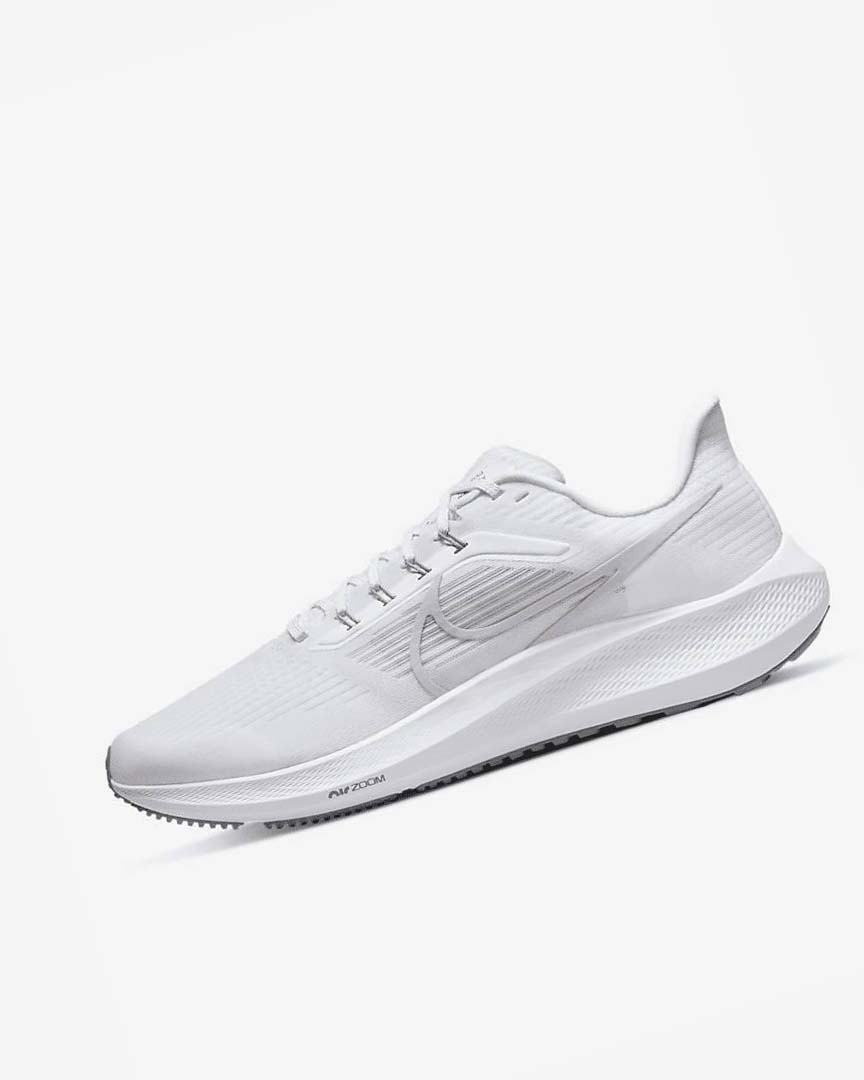 White / Grey / Grey / Grey Nike Air Zoom Pegasus 39 Men\'s Running Shoes | CA_2676