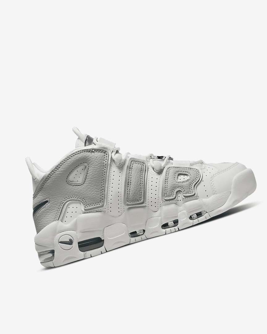 White / Grey / Grey Nike Air More Uptempo Women's Sneakers | CA_3155