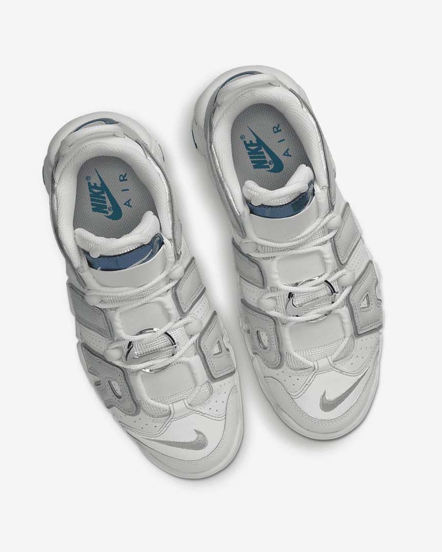 White / Grey / Grey Nike Air More Uptempo Women's Sneakers | CA_3155
