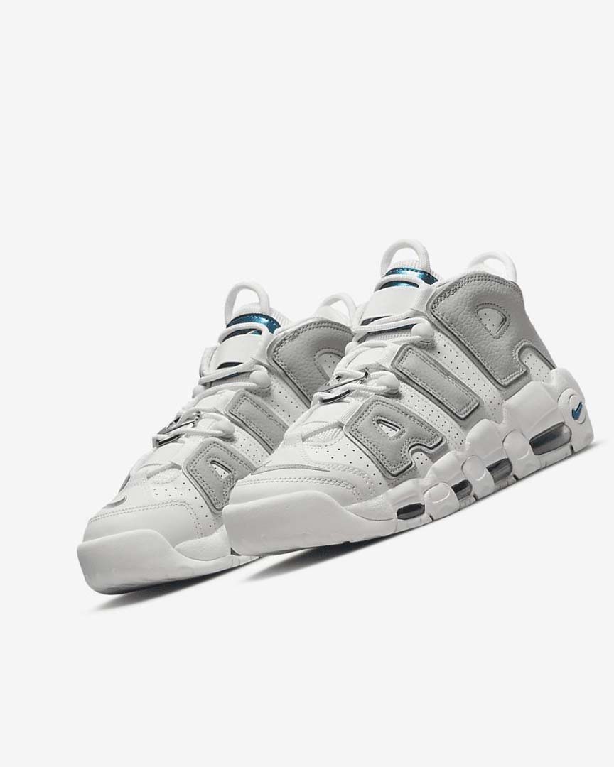 White / Grey / Grey Nike Air More Uptempo Women's Sneakers | CA_3155