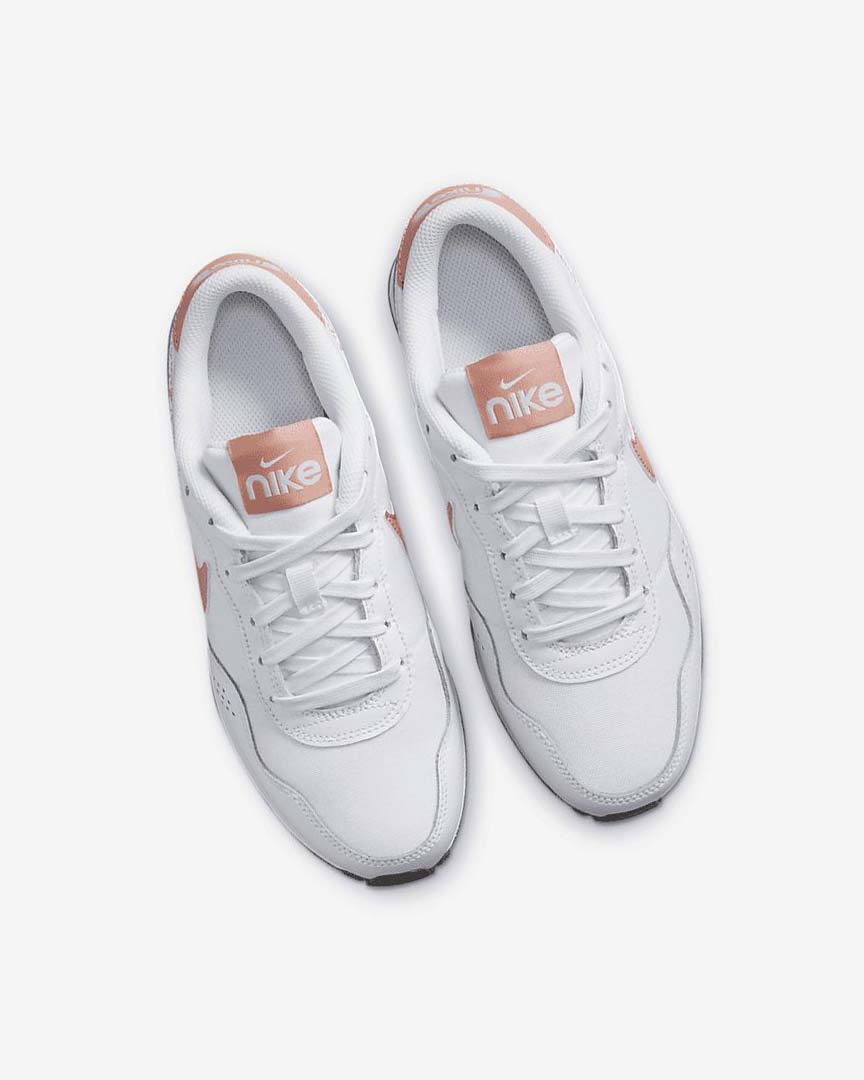 White / Grey / Light Nike MD Valiant SE Boys' Shoes | CA_4955