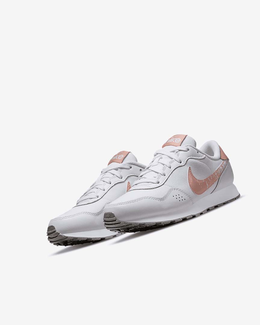 White / Grey / Light Nike MD Valiant SE Girls' Shoes | CA_5180