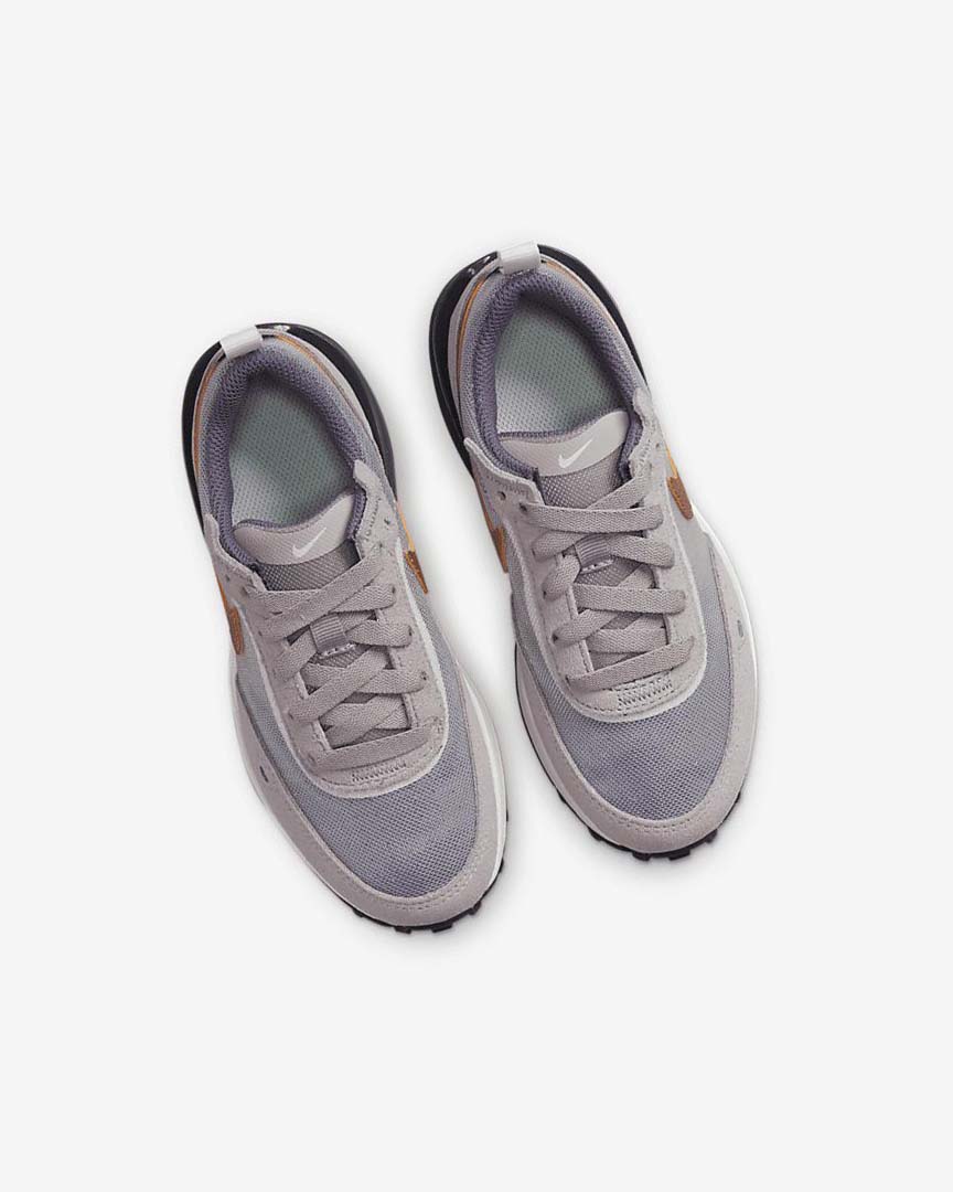 White / Grey / Metal Red Brown Nike Waffle One Boys' Sneakers | CA_2616