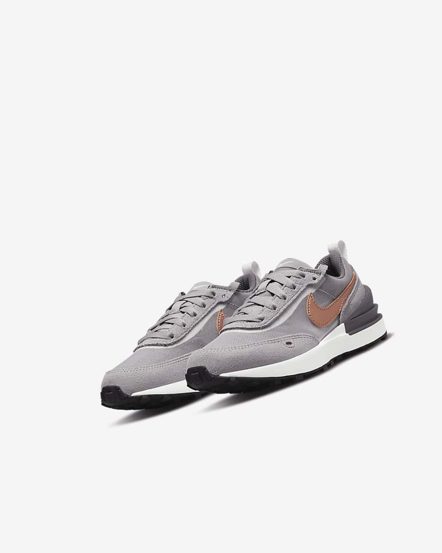 White / Grey / Metal Red Brown Nike Waffle One Girls' Sneakers | CA_2921