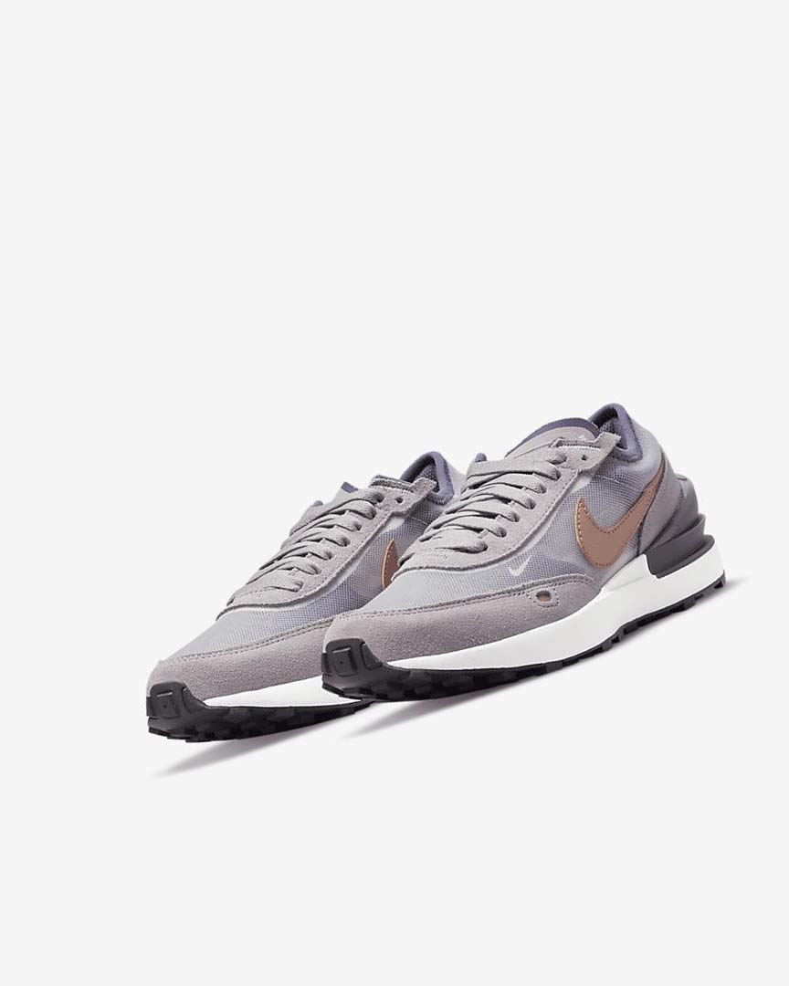 White / Grey / Metal Red Brown Nike Waffle One Boys' Sneakers | CA_3083