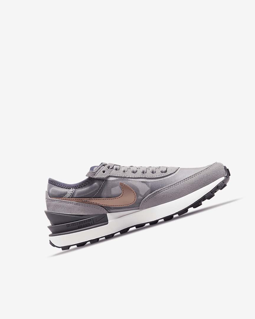 White / Grey / Metal Red Brown Nike Waffle One Girls' Sneakers | CA_5294