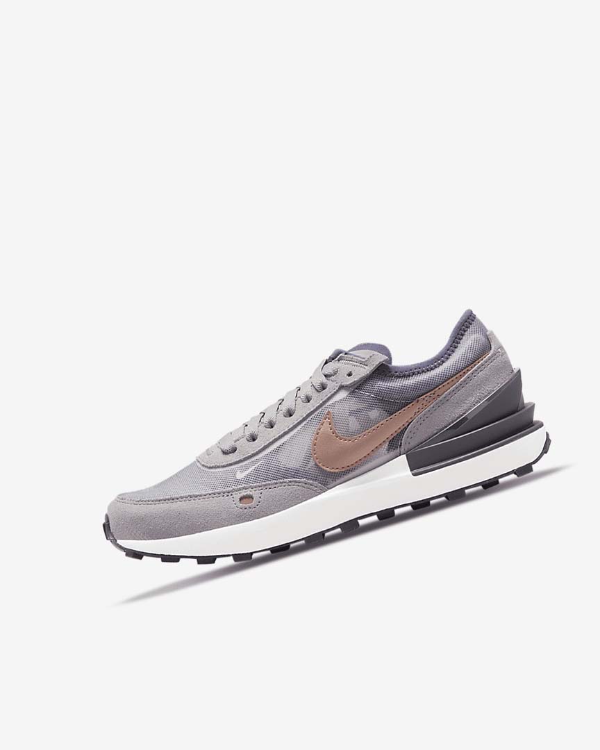 White / Grey / Metal Red Brown Nike Waffle One Girls\' Sneakers | CA_5294