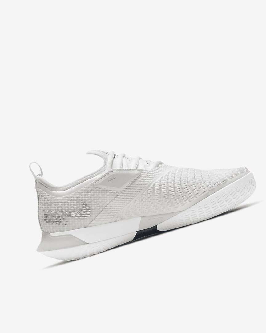White / Grey / Metal Silver Nike Court React Vapor NXT Women's Tennis Shoes | CA_5370