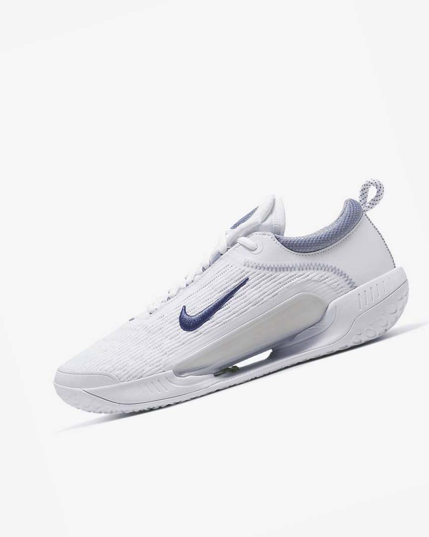 White / Grey / Navy Nike Court Zoom NXT Men\'s Tennis Shoes | CA_2924