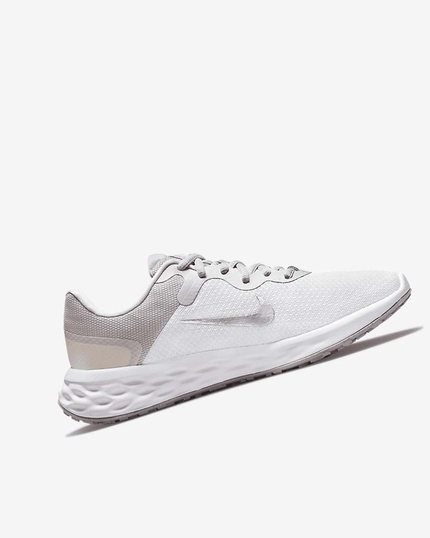 White / Grey Nike Revolution 6 Next Nature Premium Women's Running Shoes | CA_4998
