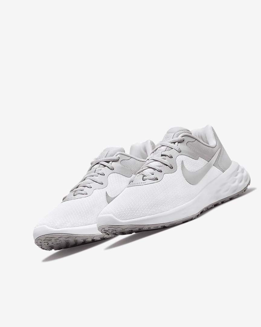 White / Grey Nike Revolution 6 Next Nature Premium Women's Running Shoes | CA_4998