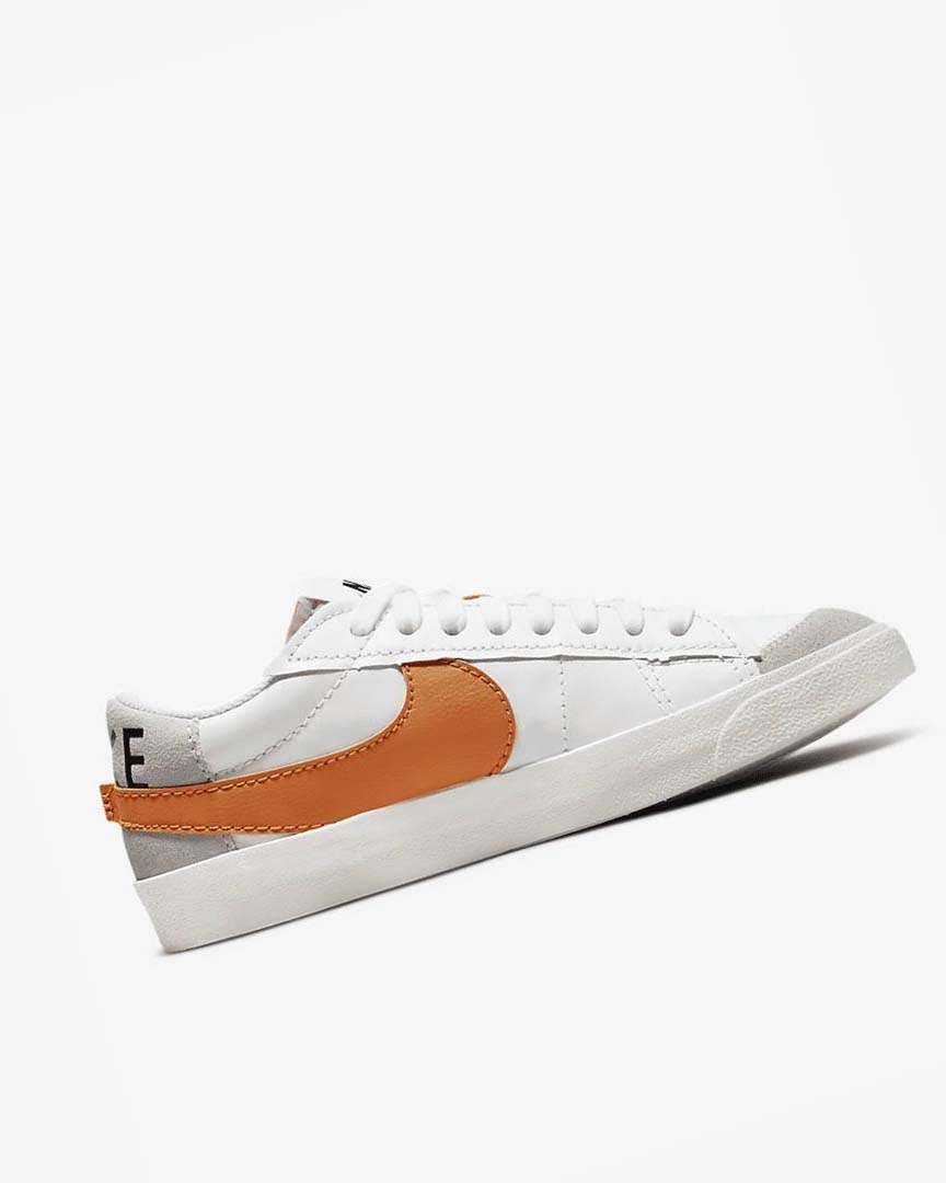 White / Grey / Orange Nike Blazer Low '77 Jumbo Men's Sneakers | CA_2511