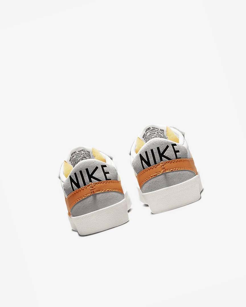 White / Grey / Orange Nike Blazer Low '77 Jumbo Men's Sneakers | CA_2511