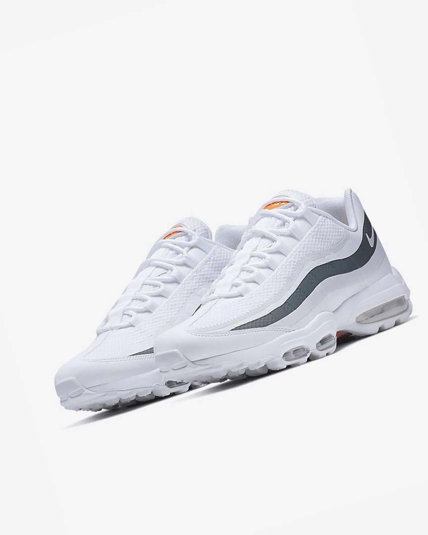 White / Grey / Orange / White Nike Air Max 95 Ultra Men's Casual Shoes | CA_5273