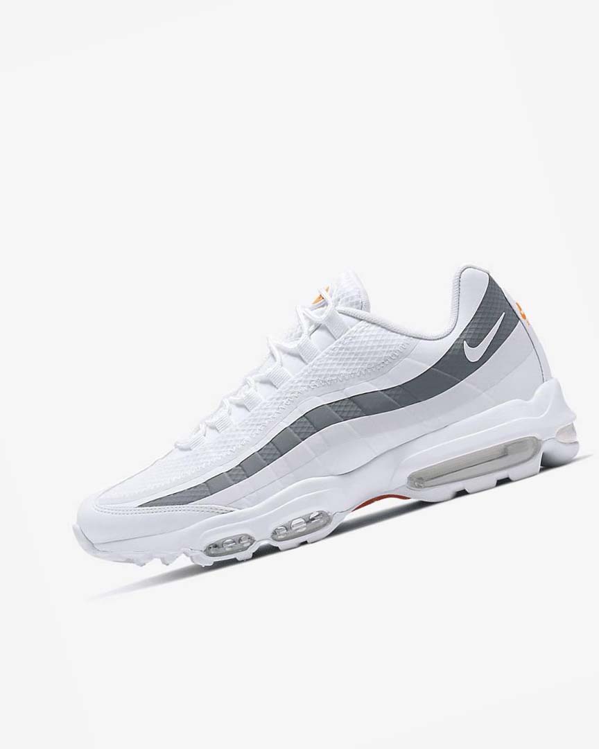 White / Grey / Orange / White Nike Air Max 95 Ultra Men\'s Casual Shoes | CA_5273