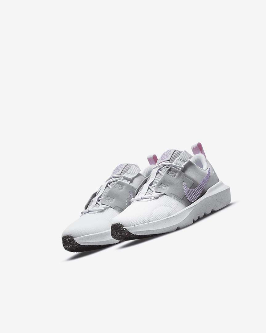 White / Grey / Pink / Purple Nike Crater Impact Boys' Sneakers | CA_2519