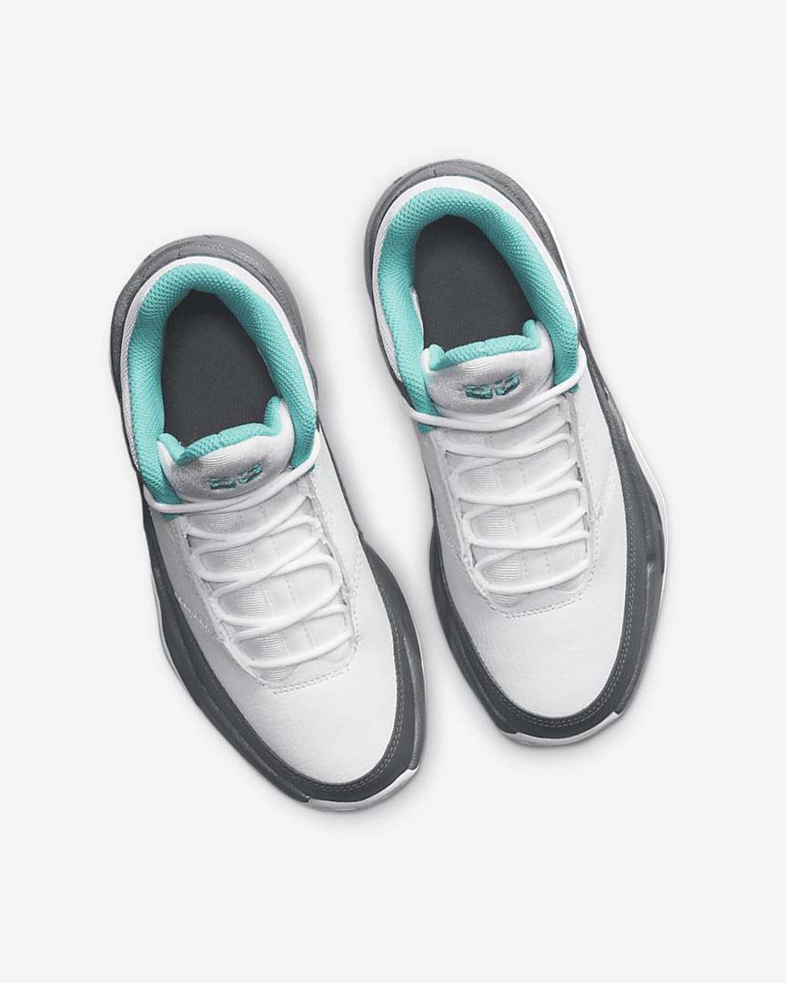 White / Grey / Turquoise Nike Jordan Max Aura 3 Boys' Basketball Shoes | CA_5448