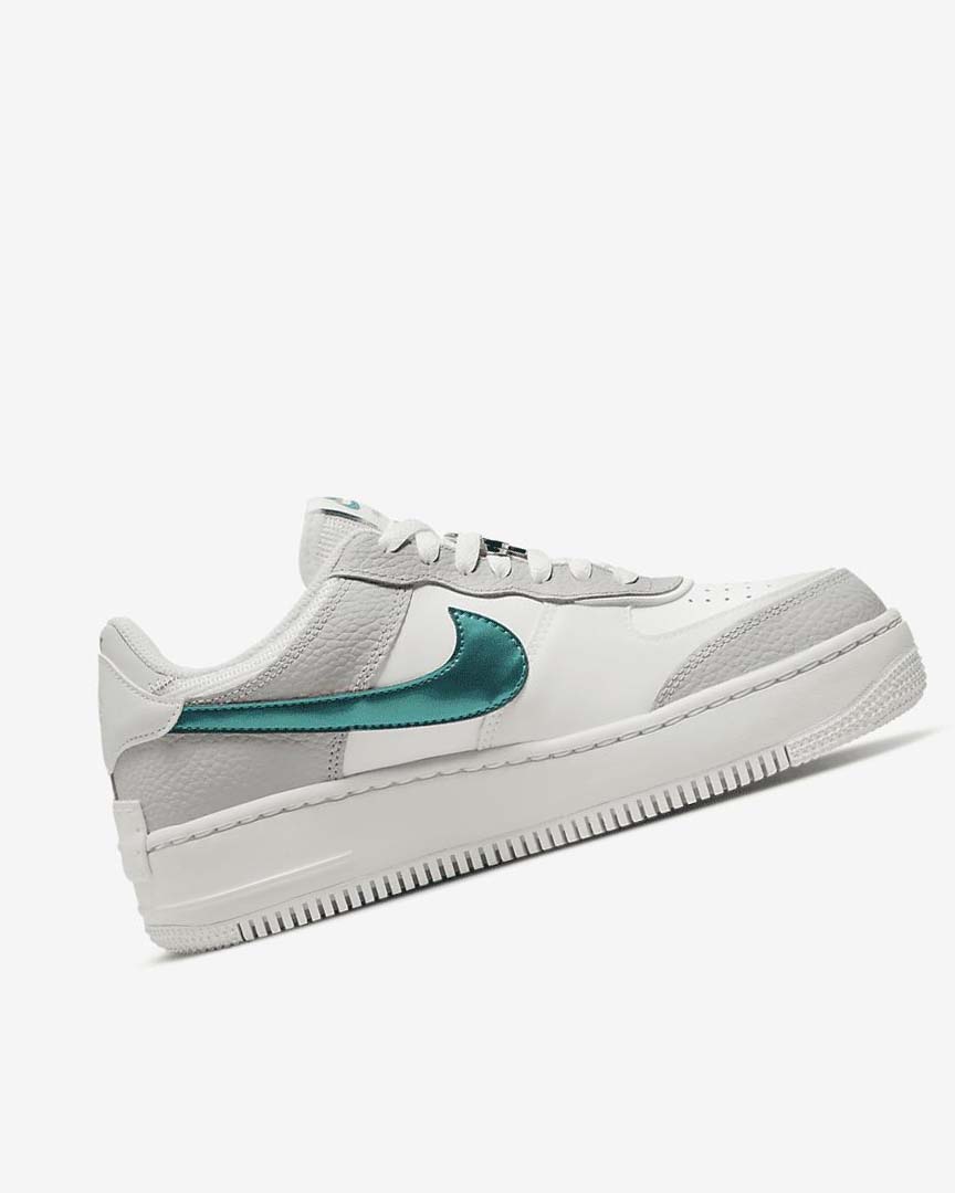 White / Grey / White Nike Air Force 1 Shadow Women's Sneakers | CA_2633