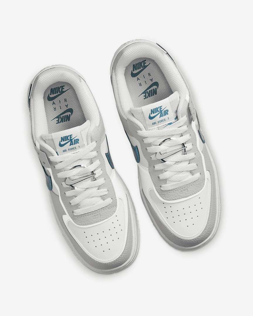 White / Grey / White Nike Air Force 1 Shadow Women's Sneakers | CA_2633