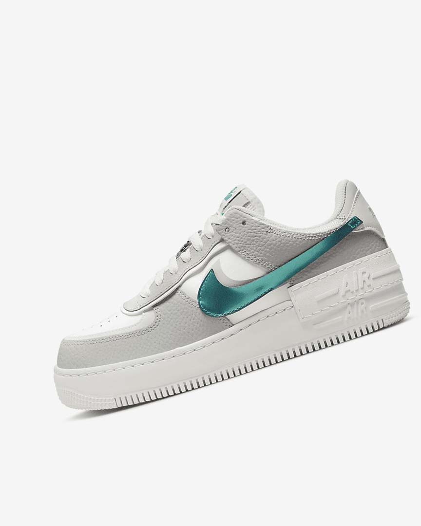 White / Grey / White Nike Air Force 1 Shadow Women\'s Sneakers | CA_2633