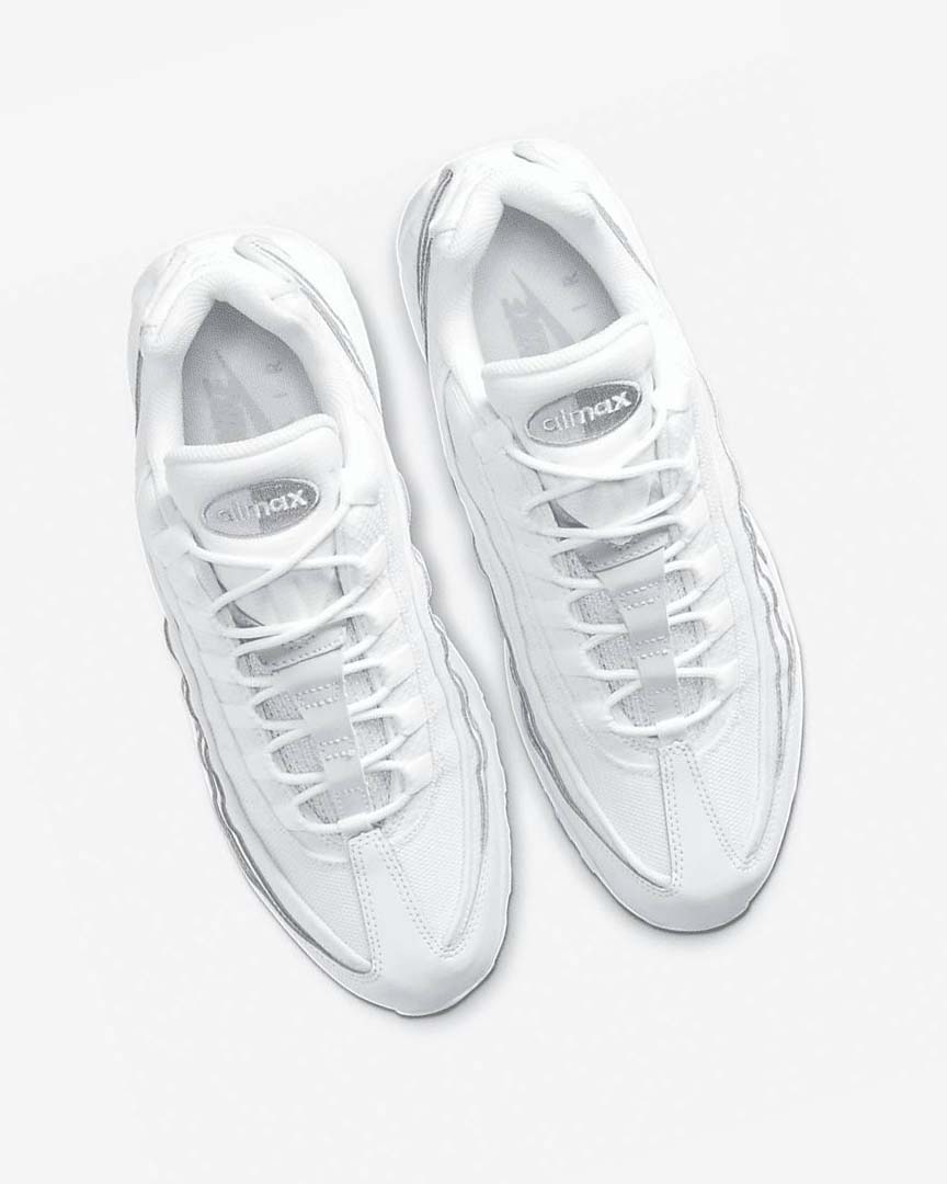 White / Grey / White Nike Air Max 95 Essential Men's Casual Shoes | CA_3174