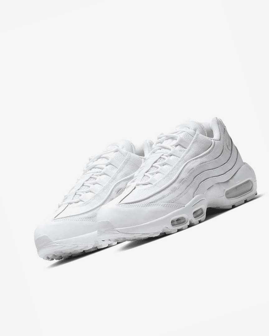 White / Grey / White Nike Air Max 95 Essential Men's Casual Shoes | CA_3174