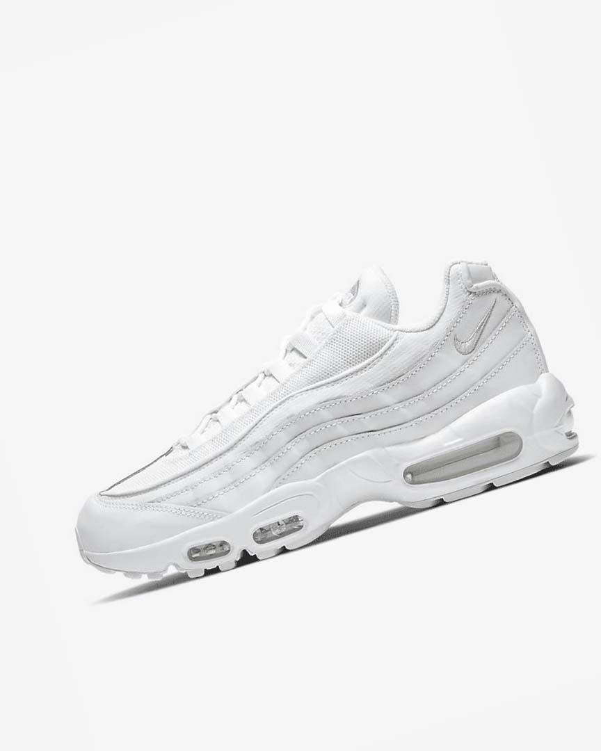 White / Grey / White Nike Air Max 95 Essential Men\'s Casual Shoes | CA_3174