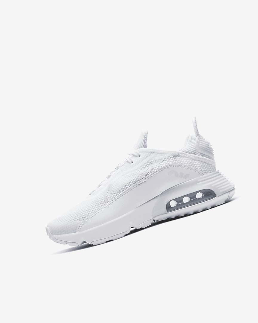 White / Grey / White / White Nike Air Max 2090 Girls\' Casual Shoes | CA_2407